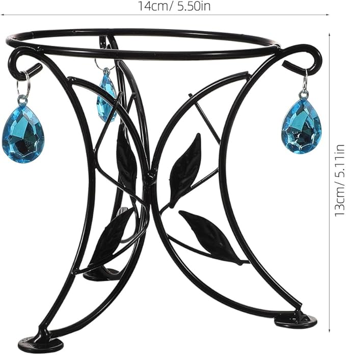 SUPVOX European Style Metal Gazing Ball Stand, Creative Garden Reflective Ball Holder, Iron Base