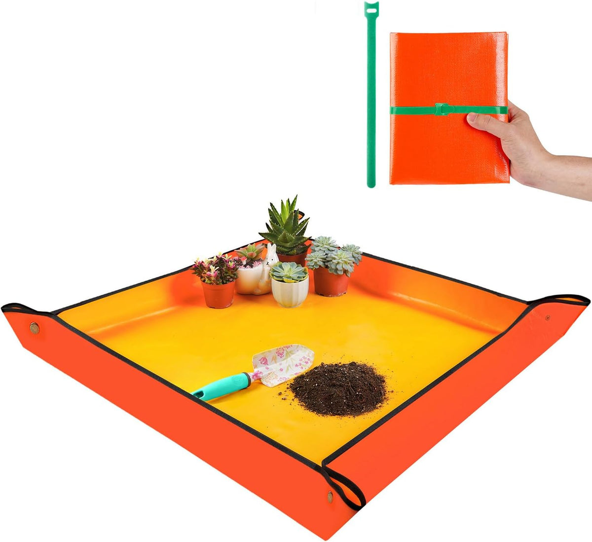Extra Large Repotting Mat for Indoor Plants Transplanting and Potting Mix Mess Control, 39.5" X