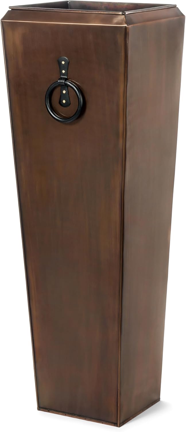 H Potter Tall Outdoor Planters Copper Large Flower Pots Indoor for Patio Balcony Garden Deck Front
