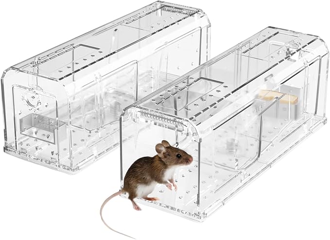 Humane Mouse Trap, No Kill Live Catch and Release Mouse Traps for Small Rat Rodent, Mousetrap
