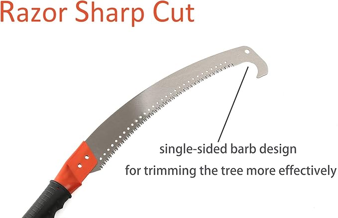 HOSKO 14FT Pole Saw for Tree Trimming, Long Extension Pruning Saw, Blade Tree Trimmer Pole, Manual