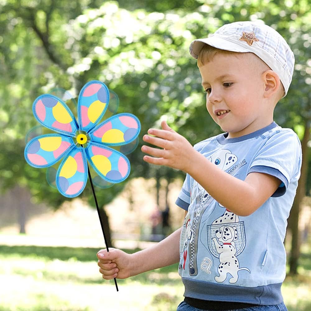 4PCS Wind Spinners for Yard and Garden, Lawn Yard Decorations Pinwheels Colorful Whirligigs