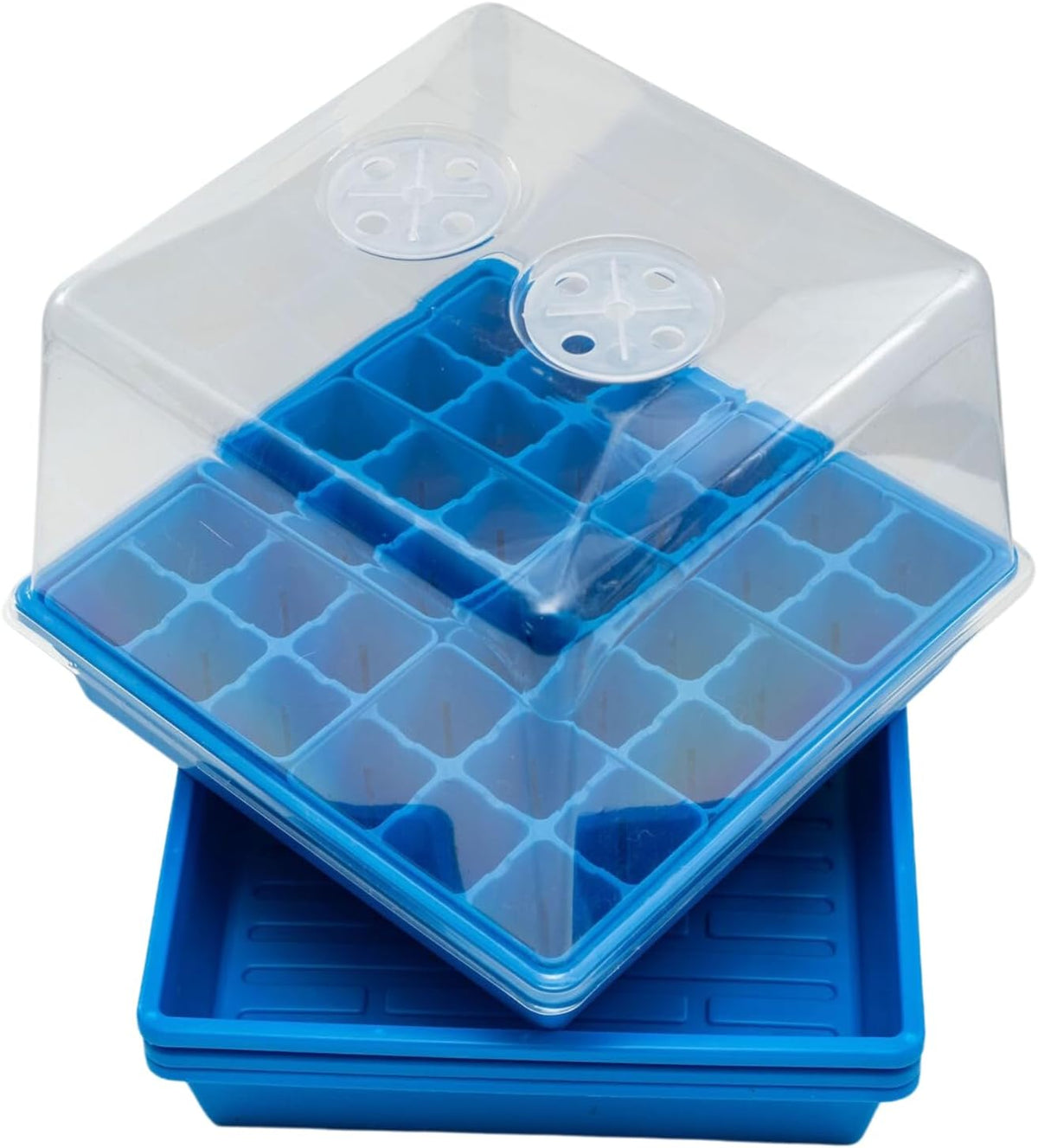 Bootstrap Farmer Countertop Seed Starter Kit in Blue, Reusable 1010 Tray Bundle with Inserts and
