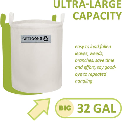 Lawn Garden Clippings Bags Yard Waste Bins Reusable Bags Leaf Container and Trash Bag With Two