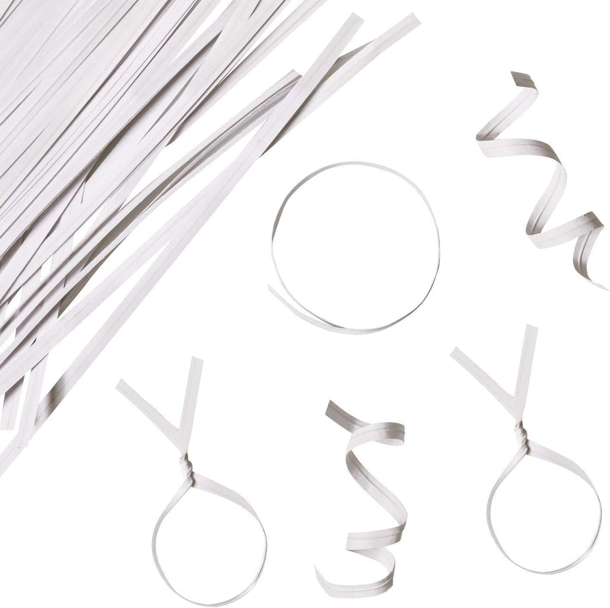 Paper Twist Ties 1000Pcs 6Inch White Color Cable Ties for Making Facial Face Mask Plants Party