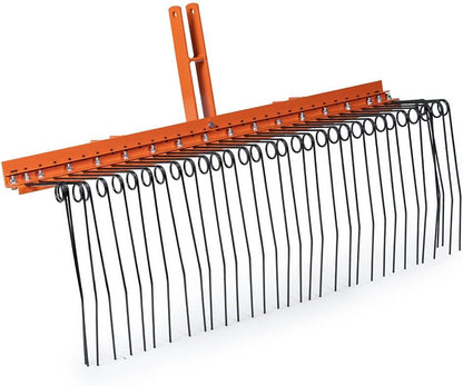 Titan Attachments 3 Point 5 FT Pine Straw Needle Rake, Category 1 Tractors, Coil Spring Tines