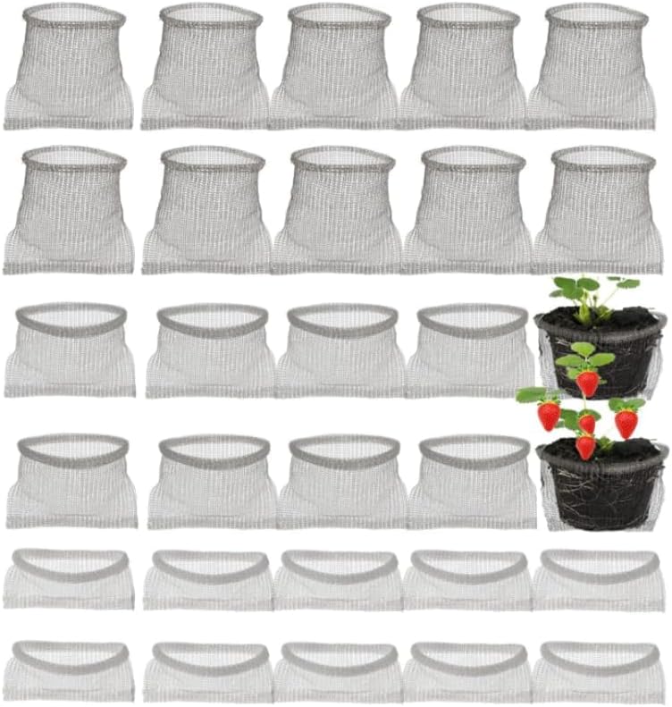 3 Gallon Go-pher and V-ole Proof Wire Baskets 32 Pcs, 3 Gallon Stainless Steel Plant Root Guard