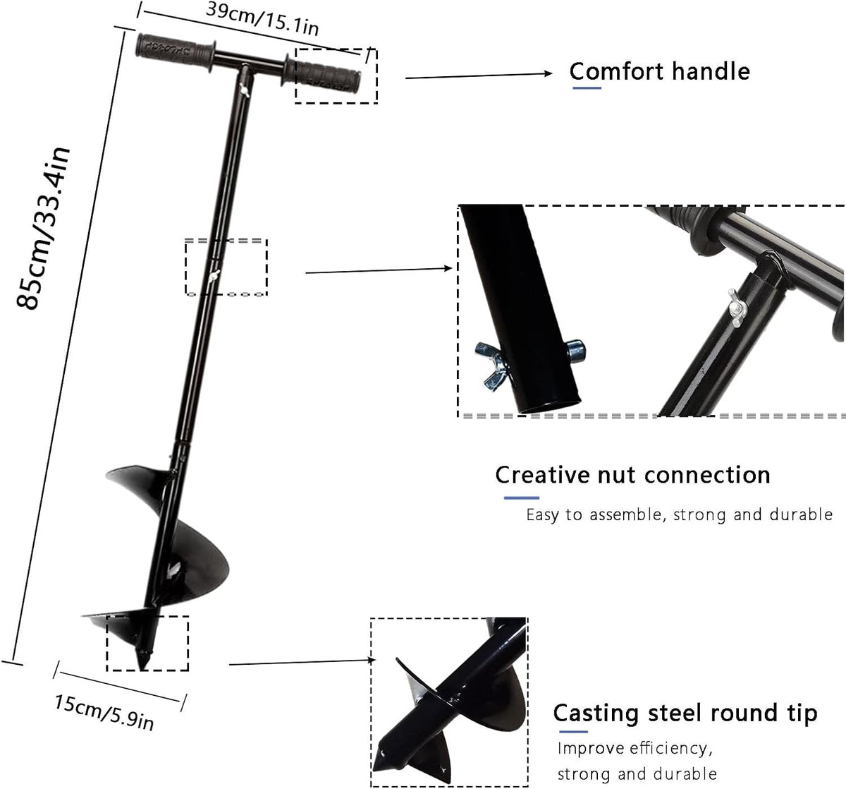 Compost Turner Aerator,Compost Stirrer Tool for Outdoor Composting Manual Compost Bin Aerator