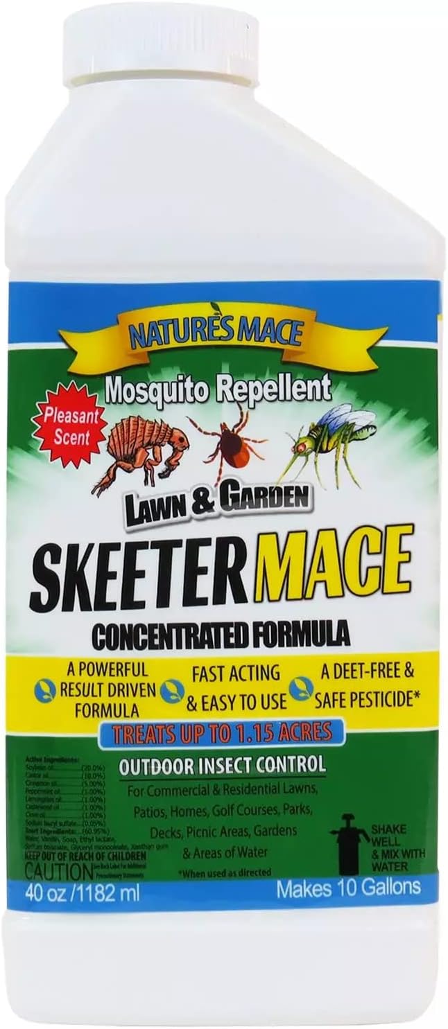 Nature’s MACE Outdoor Pest Repellent Spray – Kills & Repels Multiple Insect Types – Treats Lawns
