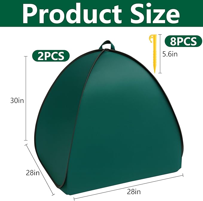 2 Pcs Pop Up Shrub Covers Frost Protection Tent, 30" x 28" x 28" Winter Plant Cover Freeze