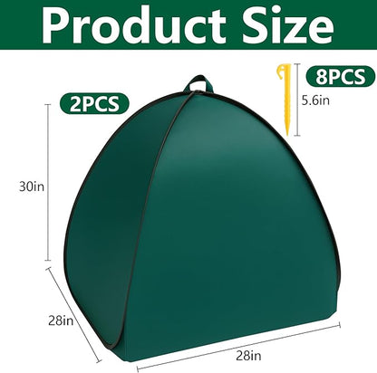 2 Pcs Pop Up Shrub Covers Frost Protection Tent, 30" x 28" x 28" Winter Plant Cover Freeze