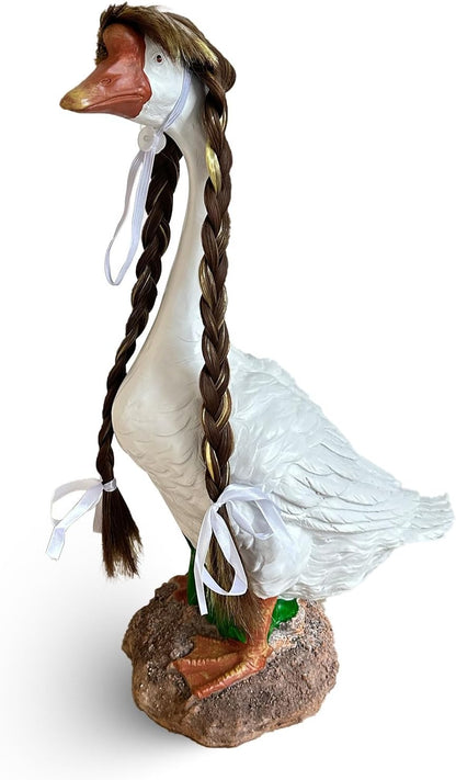 Porch Goose Wigs, Porch Goose Outfits Lawn Goose Statue Accessories for Outdoor Garden Patio Yard