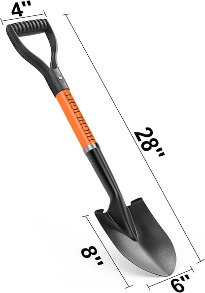 HIGHLIGHT Small Shovels,Gardening Shovel for Digging, Mini Kids Shovel, Length 28 Inches, D Handle