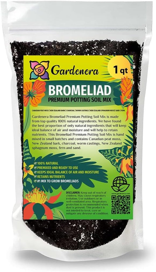 Gardenera Premium Bromeliad Potting Mix - Nourish Your Bromeliads for Vibrant Growth and Stunning