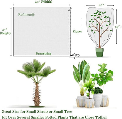 Plant Covers Freeze Protection,3 Packs 45”H X40”W Frost Blankets for Outdoor Plants Frost Cloth