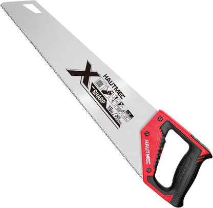 HAUTMEC 18" X-Sharp Pro Hand Saw for Speed and Quality Cuts, Universal Handsaw with 7 TPI /8PPI