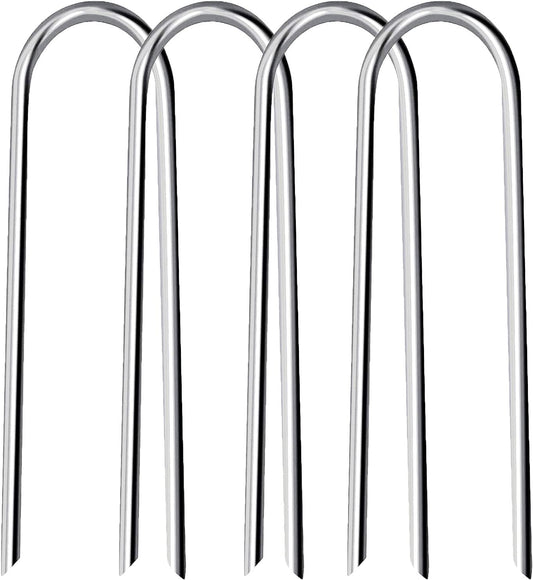 Heavy Duty Trampoline Stakes Anchors High Wind Stakes U- Shaped Sharp Ends Ground Anchor Galvanized