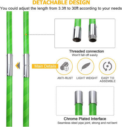 30 Feet Tree Pole Pruner Manual Branches Trimmer Tree Branch Garden Tools Loppers Hand Pole Saws