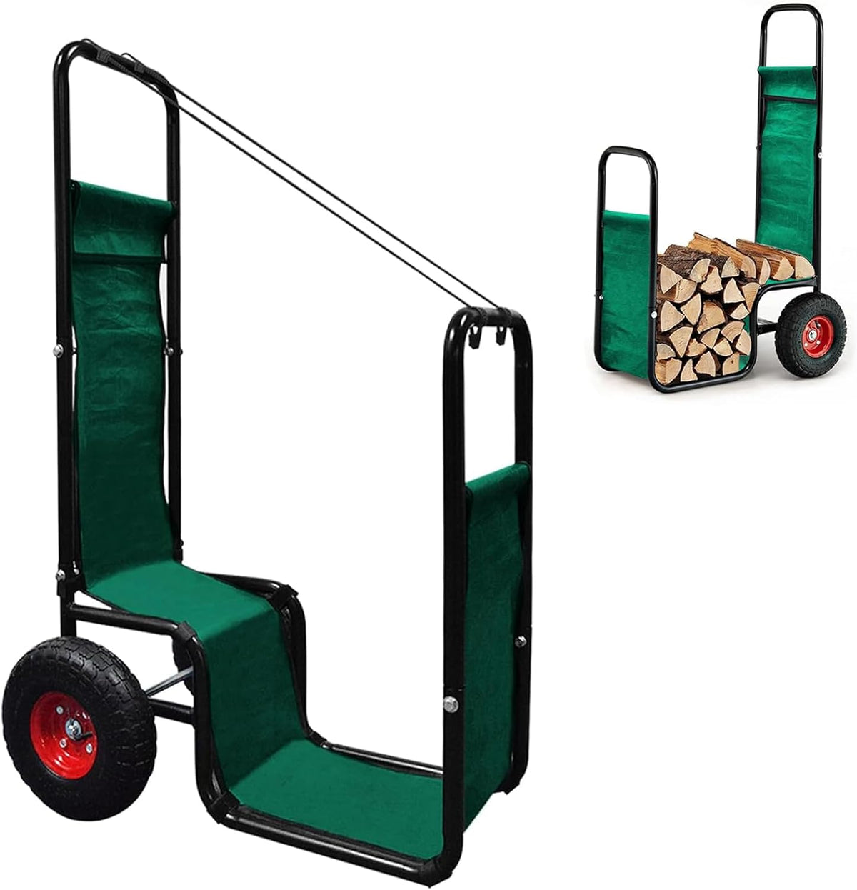 Firewood Cart: 44 X 27 X 20 in Heavy Duty 220 lbs Load Capacity Waterproof Easy Assembly Rack for