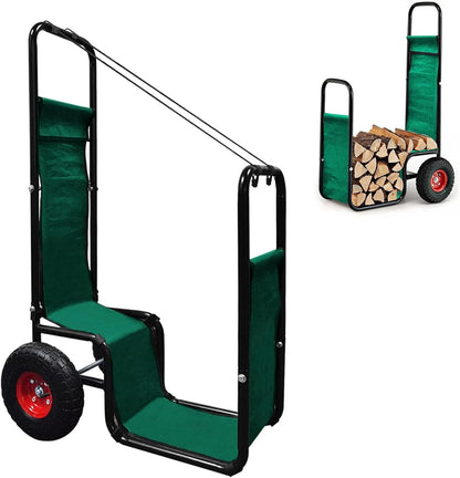Firewood Cart: 44 X 27 X 20 in Heavy Duty 220 lbs Load Capacity Waterproof Easy Assembly Rack for