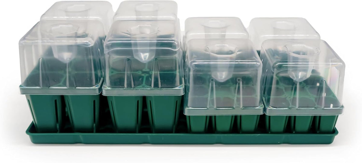 Vego garden Seedling Suite Products, 4 Pack Jumbo Seedling Trays and 4 Pack Standard Seedling Trays