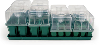 Vego garden Seedling Suite Products, 4 Pack Jumbo Seedling Trays and 4 Pack Standard Seedling Trays