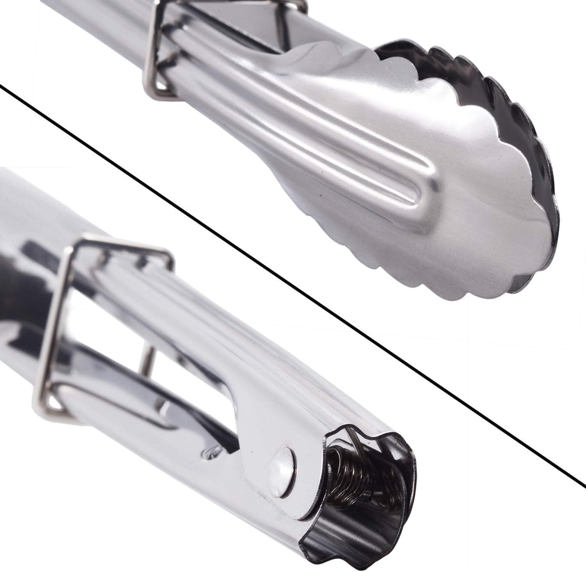 Mini Stainless Steel Serving Tongs Small Tongs for Serving Food Cooking Salad Grilling (7-Inch 3