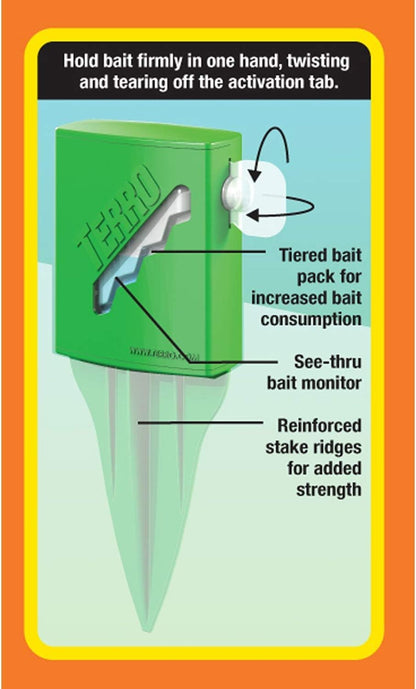 Terro T1812 Outdoor Liquid Ant Killer Bait Stakes - 8 Count (0.25 oz each) (2 Pack)