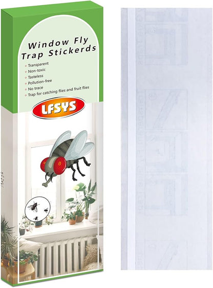150 Pack Window Fly Trap, Fruit Fly Traps Indoors, Fly Paper Sticky Strips, Fly Traps for Indoors