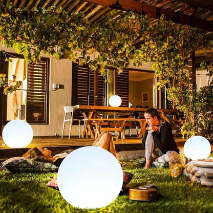 Globe Floor Lamp, 14-in Rechargeable LED Ball Light Globe Light w/Remote, Versatile Glowing Orb