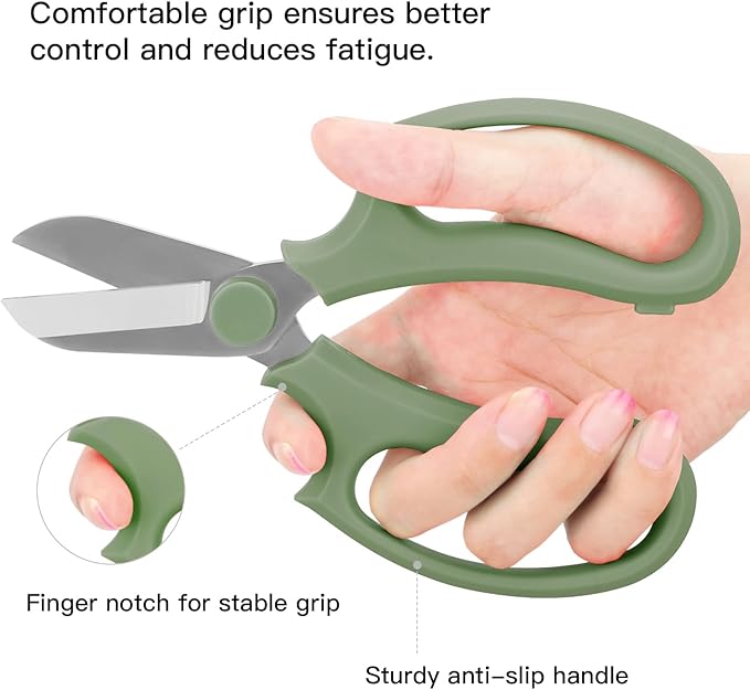 Housolution Flower Scissors, Strong Floral Shears, Premium Steel Garden Pruning Shears Floral