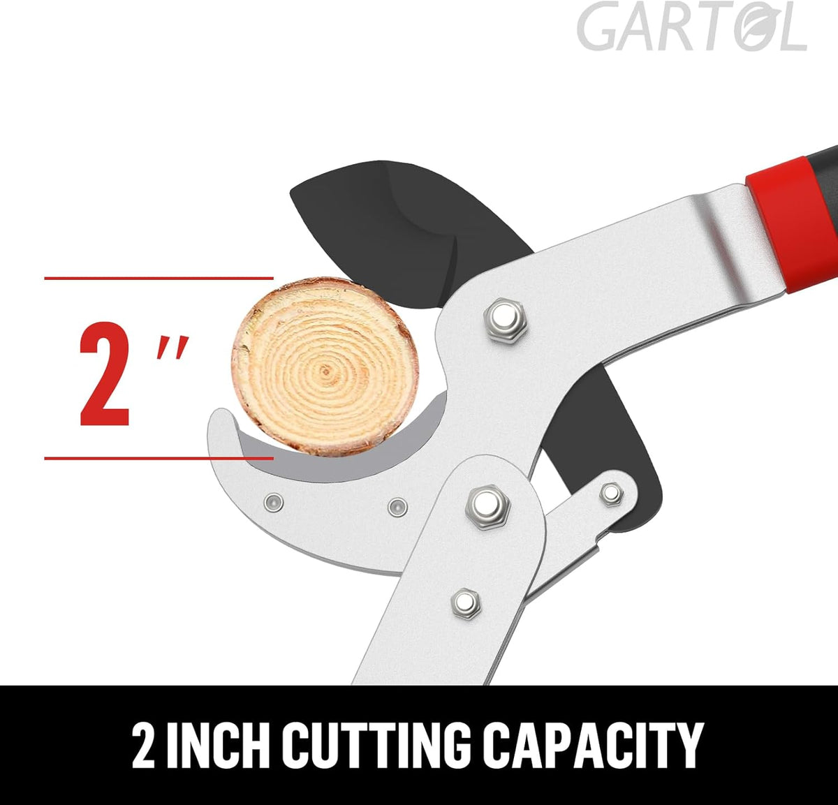 GARTOL Anvil Lopper, 29″ Heavy Duty Tree Branch Cutter (2″ Cutting Capacity), Compound Action for