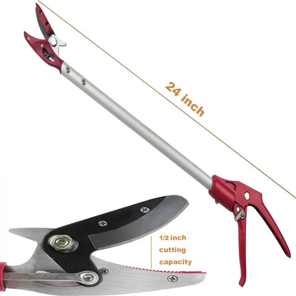 2 Feet Cut and Hold Tree Pruner, Rotation Pole Tree Trimming, Short Reach Fruit Picker, Branches
