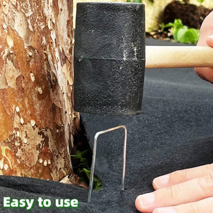 Galvanized U-Shaped Garden Stakes, 6 Inch 100 Pcs Landscape Staples, Ground Stakes, for Decoration