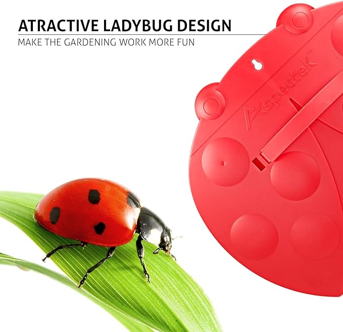 GardenHOME Garden and Yard Scoops Ladybug-Shaped Hand Rakes, Large Grabber with Leaf Claws for Easy