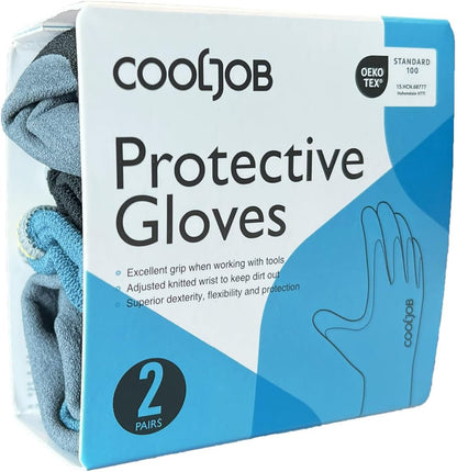 COOLJOB 2 Pairs Micro-Foam Nitrile Safety Work Garden Gloves with Touchscreen Fingers, Lightweight