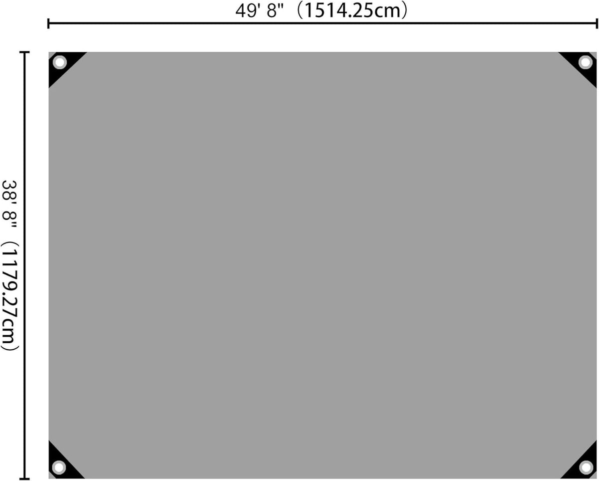 Yescom 40x50ft Heavy Duty Reinforced Poly Tarp Waterproof Tarpaulin 10-mil Ground Sheet Camping