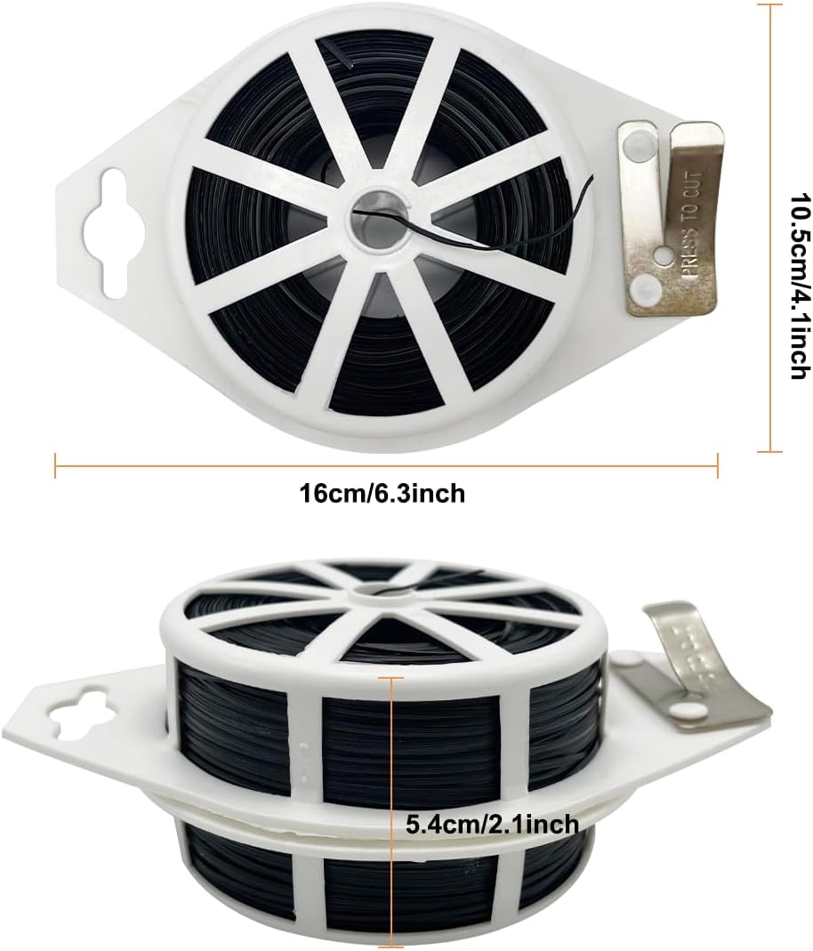 656ft (200m) Twist Ties, Garden Plant Ties with Cutter, Reusable Multifunctional Plant Ties, Fixing