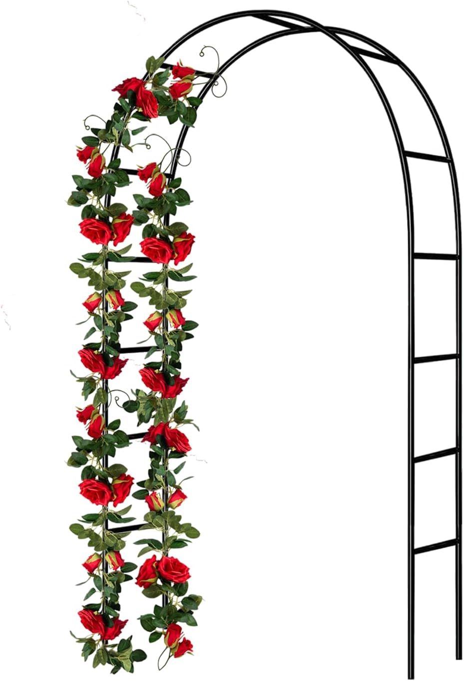Iron Pergola Arbor Practical, 7.9 Feet High x 4.6 Feet Wide, Assemble Easily for Various Climbing