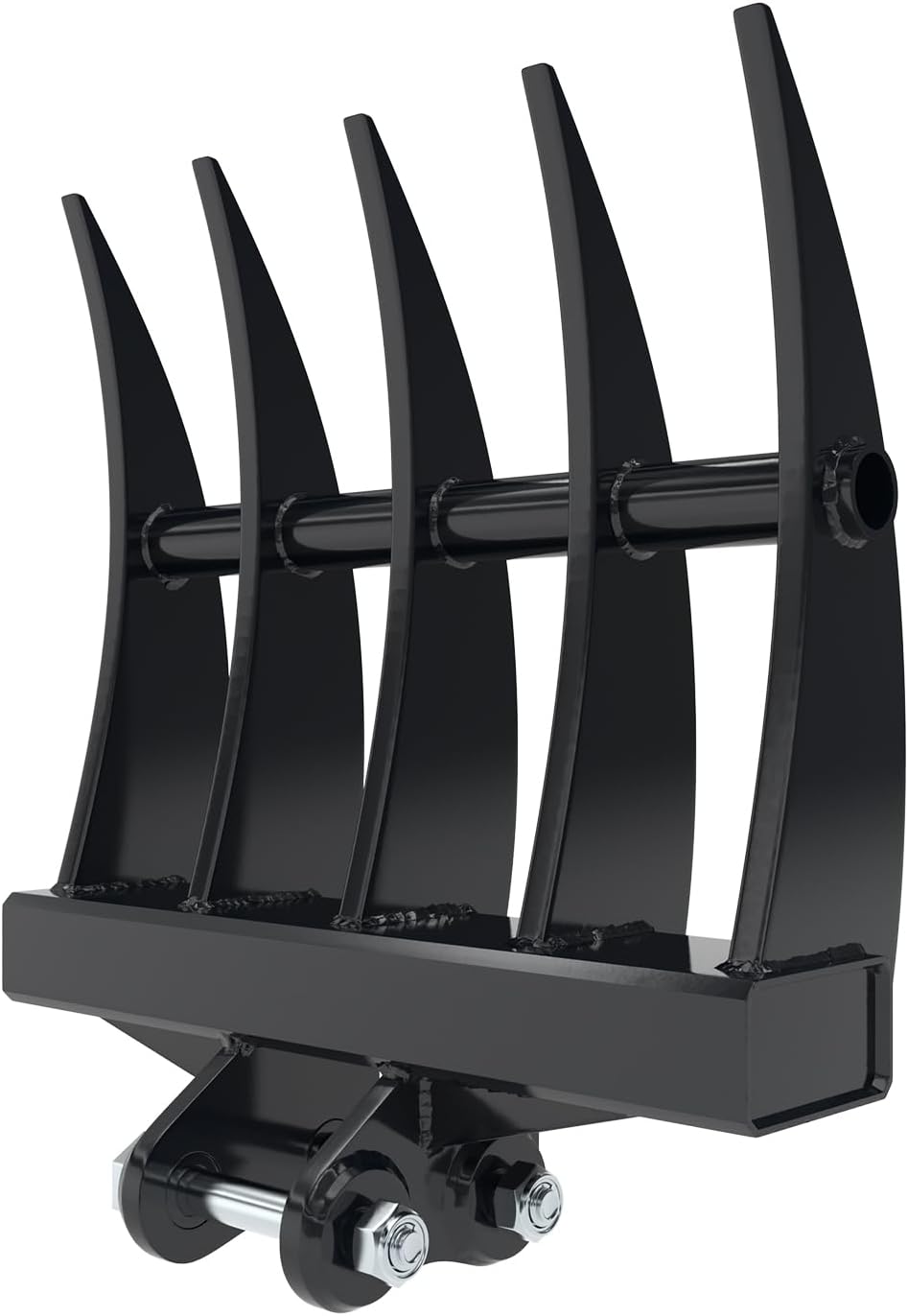 Mini Excavator Attachment Rake, Metal Wide Backhoe Rake Fit for 0.8T-1.5T Mini Excavators