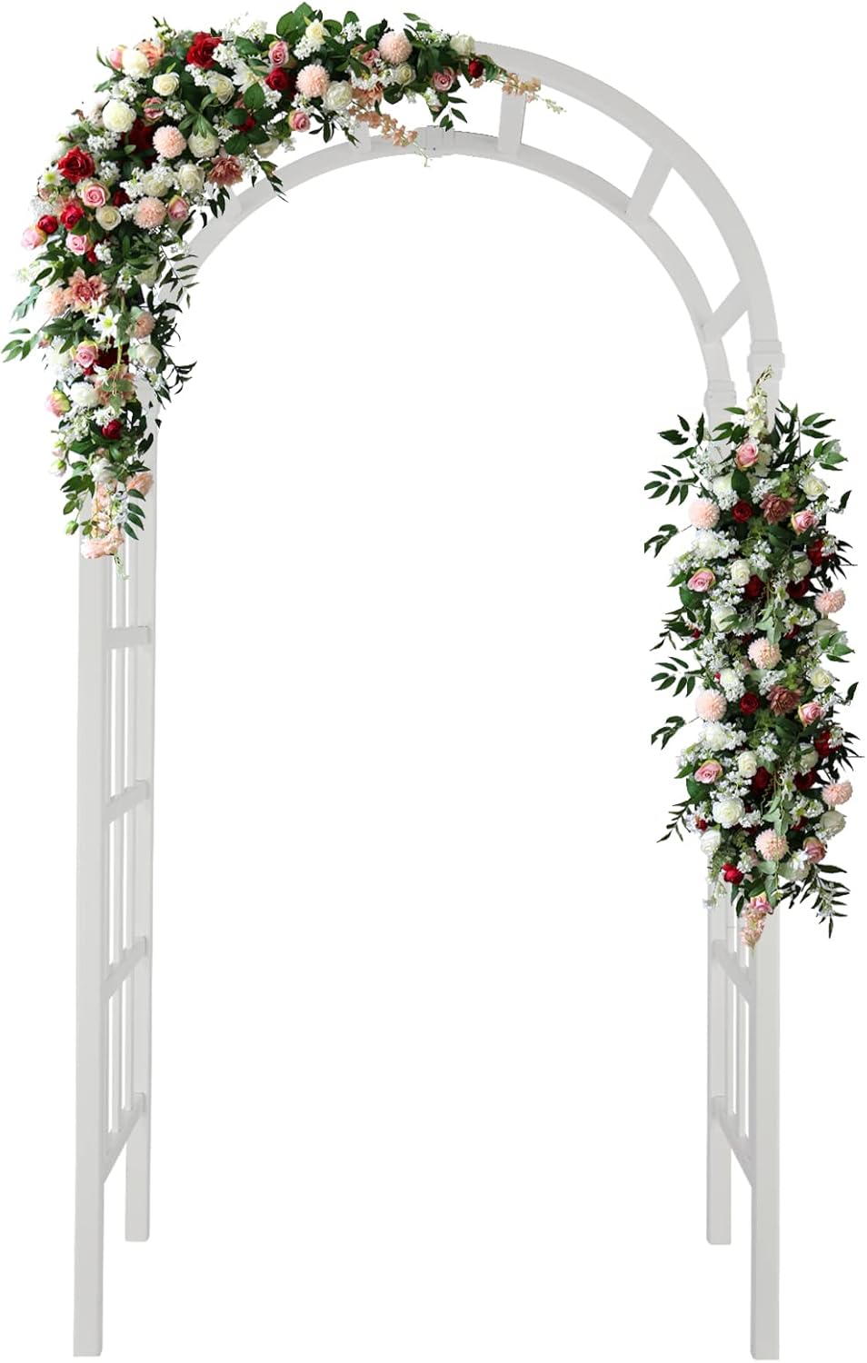 VINGLI Vinyl Garden Arbor, PVC Wedding Arch for Ceremony Party, Garden Trellis for Climbing Plants