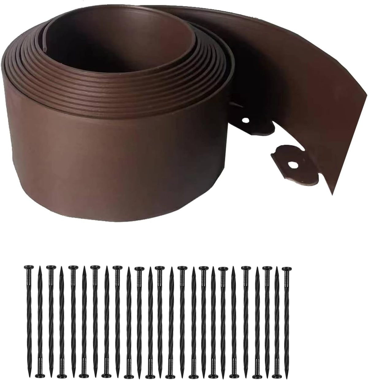 Landscape Edging Kit,20FT Plastic Garden Edging with 25 Stakes,4.5 Inch Tall Lawn Edging for