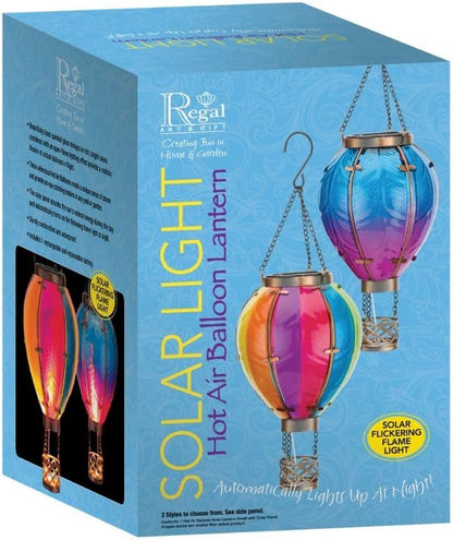 Regal Art & Gift Hot Air Balloon Solar Lantern – Hanging Solar-Powered LED Lights, Waterproof