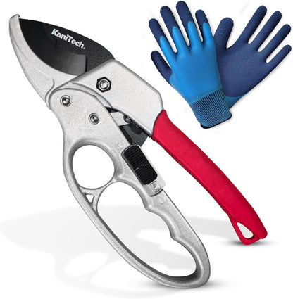 Pruning Shears for Gardening with Gloves - Heavy Duty Garden Shears, Aluminum Hand Pruners with TPR