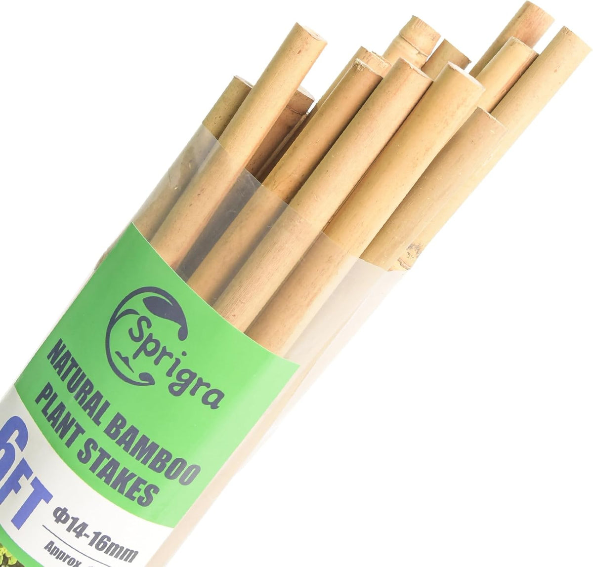 20pcs Bamboo Stakes 6 Feet, 6FT Garden Stakes Multi-Purpose, 5/8" Dia Plant Stakes for Tomatoes