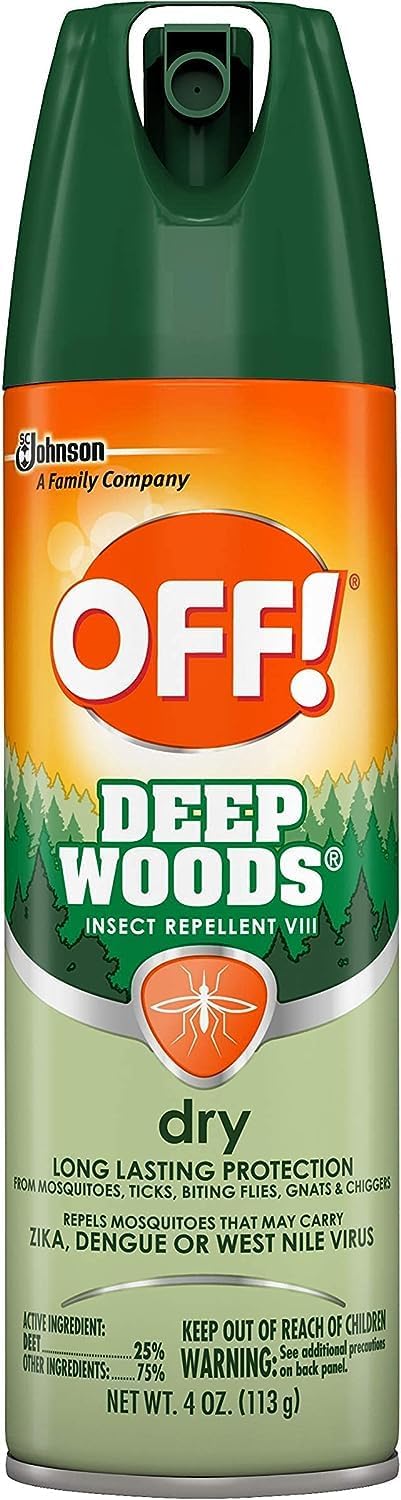 OFF! Deep Woods Dry Spray Long Lasting Protection (Pack - 8)