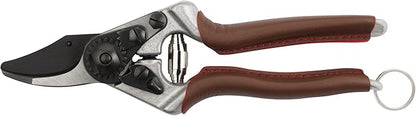 FELCO 6 ELITE Pruning Shears – 7.7" Swiss-Made Garden Clippers with Leather-Wrapped Handle for