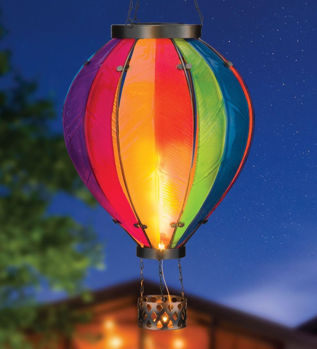 Regal Art & Gift Hot Air Balloon Solar Lantern – Hanging Solar-Powered LED Lights, Waterproof