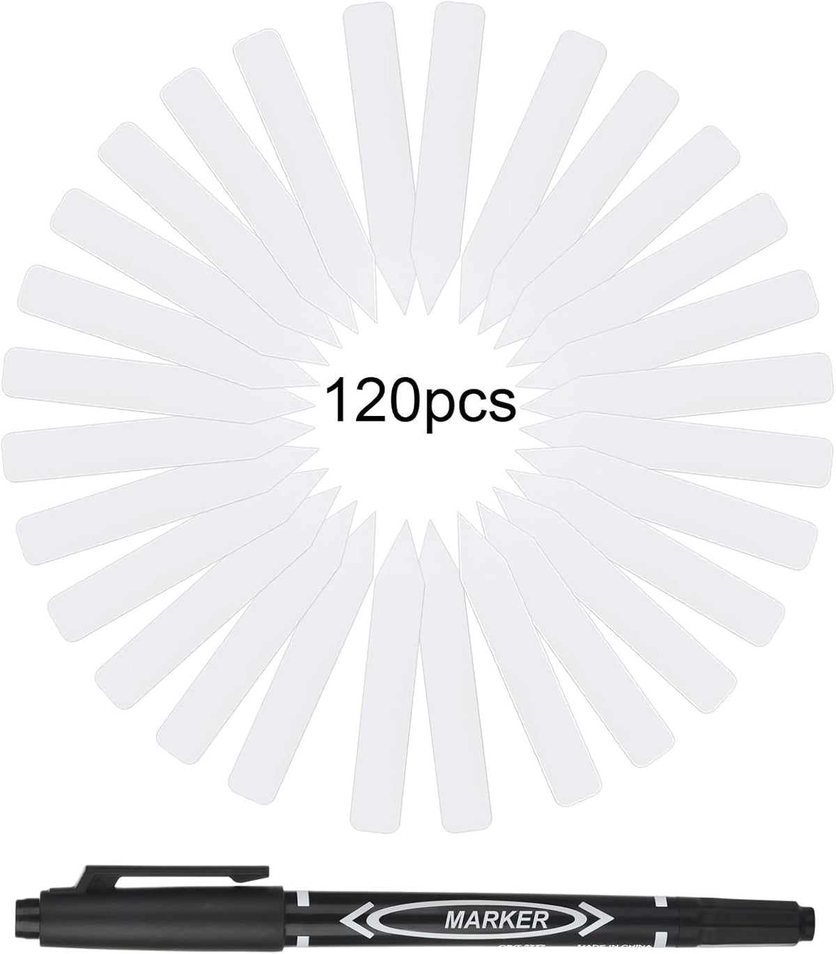 Plant Labels 120PCS, Darfukei Outdoor Waterproof Garden Markers, Plastic Nursery Seed Plant Tags