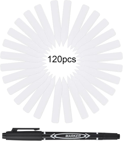 Plant Labels 120PCS, Darfukei Outdoor Waterproof Garden Markers, Plastic Nursery Seed Plant Tags
